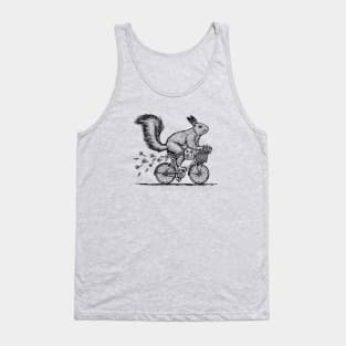 Squirrel Riding On Bike Tank Top